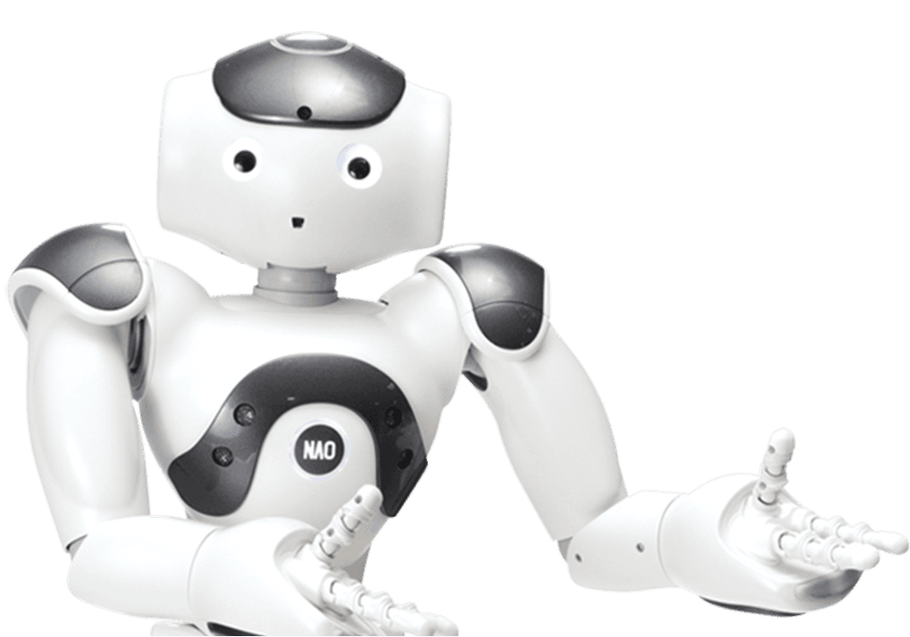 NAO small biped humanoid robot shown on the official Aldebaran NAO page